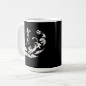 かわいい日本サッカー猫のギフト スポーツと猫L コーヒーマグカップ (正面左)