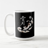 かわいい日本サッカー猫のギフト スポーツと猫L コーヒーマグカップ (左)