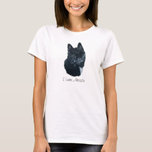 かわいい日本人の秋田犬のポートレートの現実主義者の芸術 Tシャツ