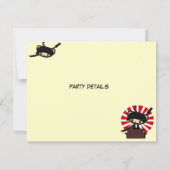 かわいい日本忍者招待 招待状 (裏面)