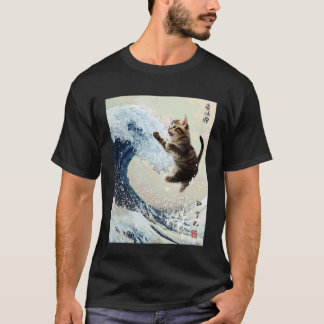 かわいい日本猫のパパのミーム 男性 女性 子供向けのTシャツ Tシャツ