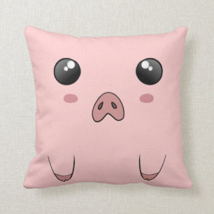 かわいい日本製アニメのブタの顔 クッション