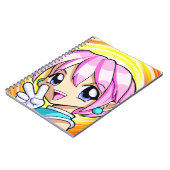 かわいい日本製アニメの女の子 ノートブック (左側)