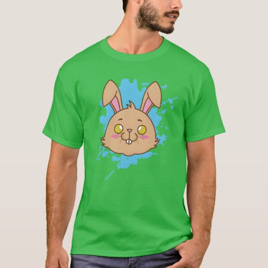 かわいい日本風うさぎの友達 Tシャツ (正面)
