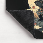 かわいい日本風サムライアニメパンダ マウスパッド (コーナー)