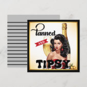 かわいい日焼けのポーズで酔っ払いのピンナップ シーズンカード (正面/裏面)