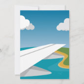 かわいい日除けパイロットと飛行機のベビーシャワー 招待状 (裏面)