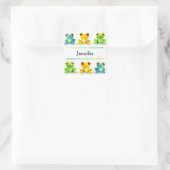 かわいい明るいカエル|過去記事 スクエアシール (バッグ)