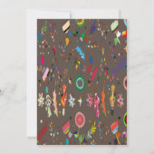 かわいい明るいカラフルフローラ セーブザデート (裏面)