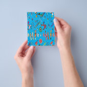 かわいい明るいカラフルフローラ チラシ (手)