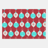 かわいい明るいクリスマス ラッピングペーパーシート (正面3)