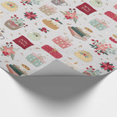 かわいい明るいクリスマス ラッピングペーパー (角)