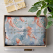 かわいい明るいコイフィッシュポンドデコパージュ 薄葉紙 (ギフト)