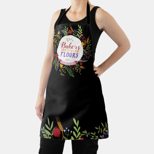 かわいい明るいベーカーフローラエプロン エプロン (インサイチュ)