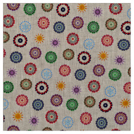 かわいい明るいボホカラフルクリスマスパターン ファブリック