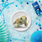 かわいい明るい亀の紙プレート ペーパープレート (パーティー)