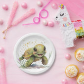 かわいい明るい亀の紙プレート ペーパープレート (パーティー)