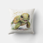 かわいい明るい亀の装飾用クッション クッション (裏面)