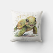 かわいい明るい亀の装飾用クッション クッション (正面)