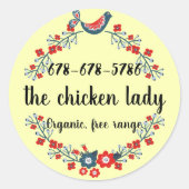 かわいい明るい小口包装用シール ラウンドシール (正面)