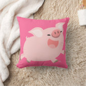 かわいい明るい漫画の豚の枕 クッション (ブランケット)