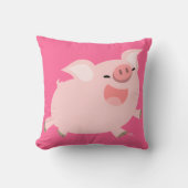 かわいい明るい漫画の豚の枕 クッション (正面)