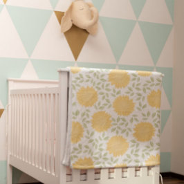 かわいい明るい田舎ひまわり柄 シェルパブランケット