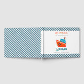 かわいい明るい航海のキッズボート任意の年齢誕生日 ゲストブック (全面)