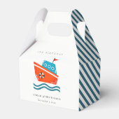 かわいい明るい航海のキッズボート任意の年齢誕生日 フェイバーボックス (正面サイド)