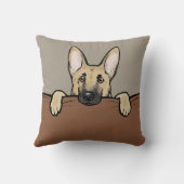 かわいい明るい色のドイツの牧羊犬 クッション (裏面)