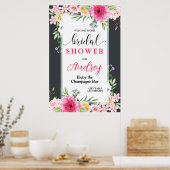 かわいい明るい花のブライダルシャワー ポスター (キッチン)