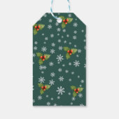 かわいい明るい赤サンタクロースのギフトラベル ギフトタグ (裏面)