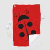 かわいい明るい赤スポーティなレディーバグ ゴルフタオル (インサイチュ)