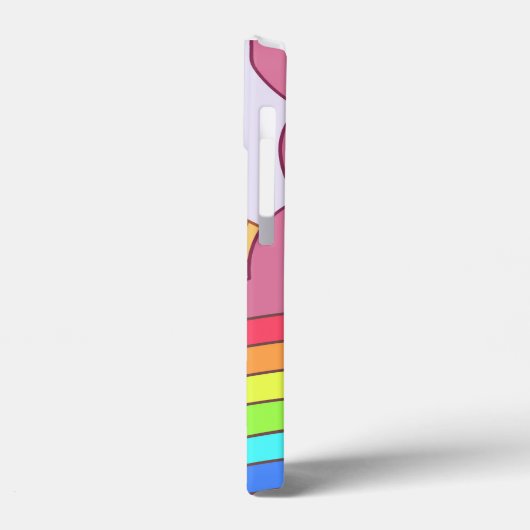 かわいい明カラフルるい一角獣と虹の絵 Case-Mate iPhoneケース (裏面 / 左)