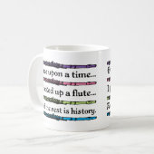 かわいい昔々フルート コーヒーマグカップ (正面左)