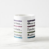 かわいい昔々フルート コーヒーマグカップ (中央)