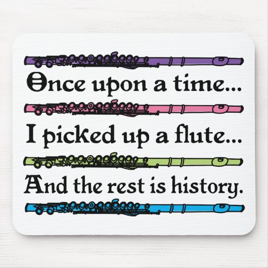 かわいい昔々フルート マウスパッド (正面)