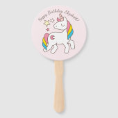 かわいい星でかわいいユニコーン誕生日 ハンドファン (正面)