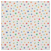 かわいい星とドットの紙吹雪（白） ファブリック (見本)