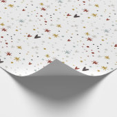 かわいい星とハートラッピング紙 ラッピングペーパー (角)