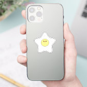 かわいい星の目玉焼きビニールステッカー シール (スマートフォン)
