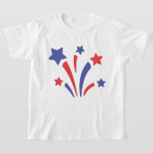 かわいい星の花火休日7月4日Tシャツ Tシャツ (レイダウン)
