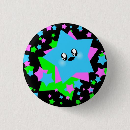 かわいい星の銀河ビズ 缶バッジ (正面)