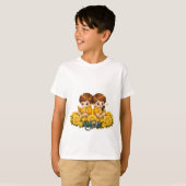 かわいい星座のネオス双子座 Tシャツ (正面フル)