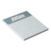 かわいい星座の空のパターン ノートパッド (アングル)