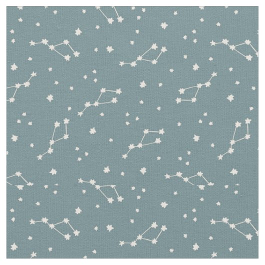 かわいい星座の空のパターン ファブリック (クローズアップ)