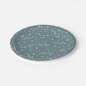 かわいい星座の空のパターン ペーパープレート (アングル)