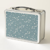 かわいい星座の空のパターン メタルランチボックス (裏面)