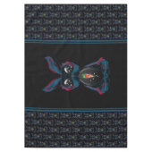 かわいい星明かりの目ウサギinヨガポーズ瞑想 テーブルクロス (正面)