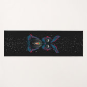 かわいい星明かりの目ウサギinヨガポーズ瞑想 ヨガマット (正面(横))